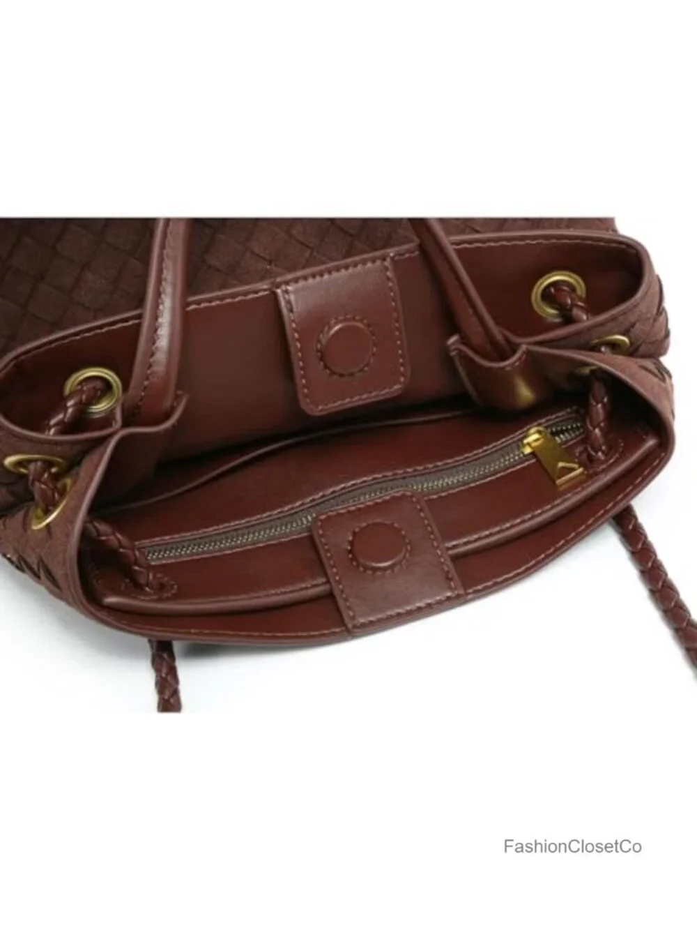 PU Leather Woven Tote Bag Crossbody Handbag Hobo Satchel Purse